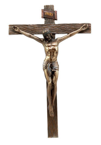 10"H INRI Jesus Christ Crucified On The Cross Wall Hanging Catholic Crucifix