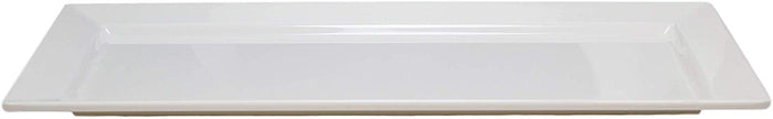 14"L White Melamine Modern Rectangular Serving Plates Or Dish Platters Set Of 6