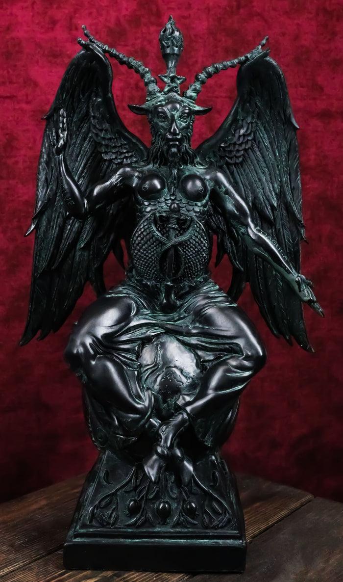 15"H Baphomet Sabbatic Goat Idol Occultic Statue Figurine Maxine Miller