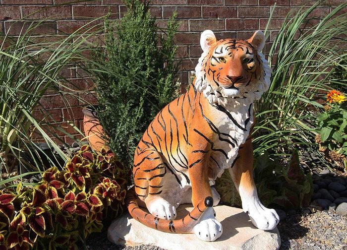 20"Tall Orange Bengal Tiger Raja Sitting On Guard Decorative Garden Statue 20"Tall Orange Bengal Tiger Raja Sitting On Guard Decorative Garden Statue