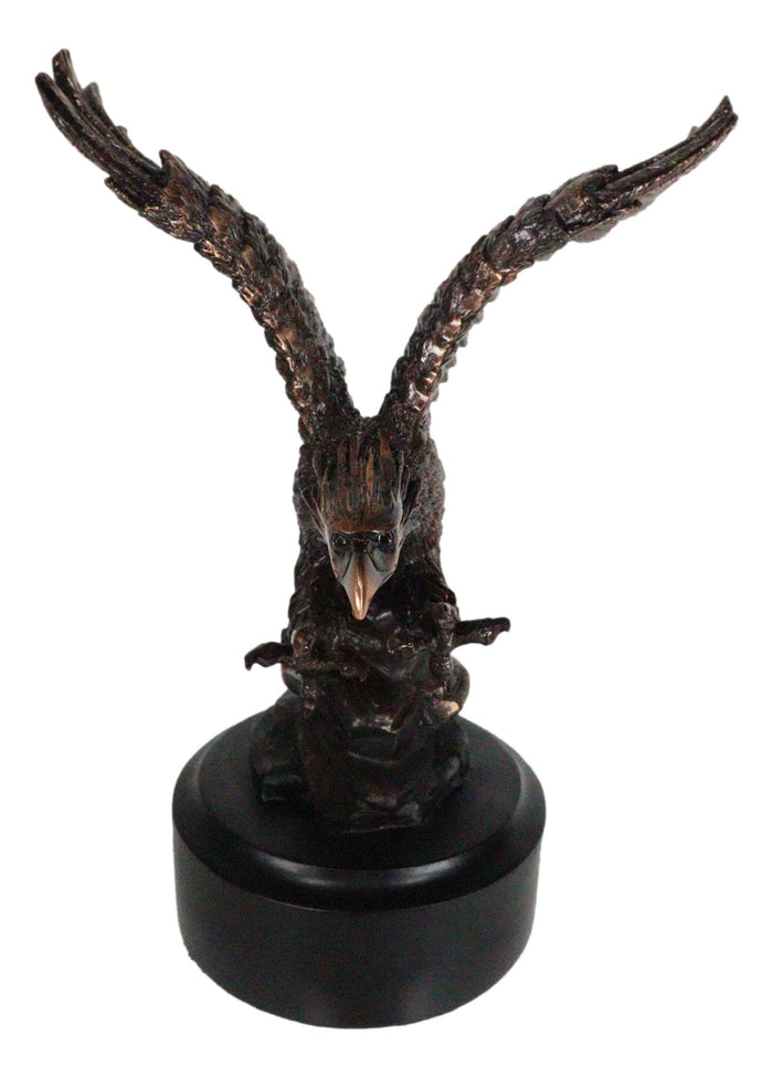 6.5" H Wings Of Glory Patriotic Bald Eagle Swooping On Prey Figurine With Base