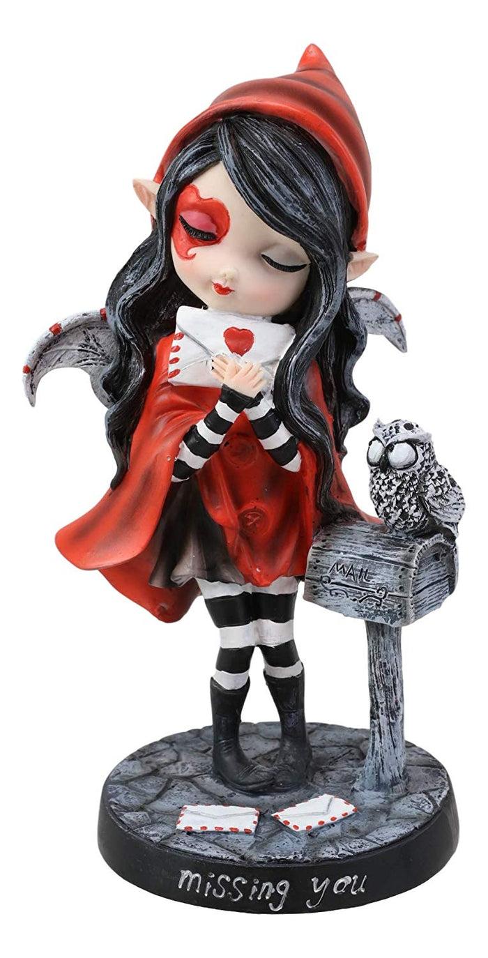 6.75" Height Dolly Fae Fairy Missing You W/ Mailbox Owl Figurine Selina Fenech