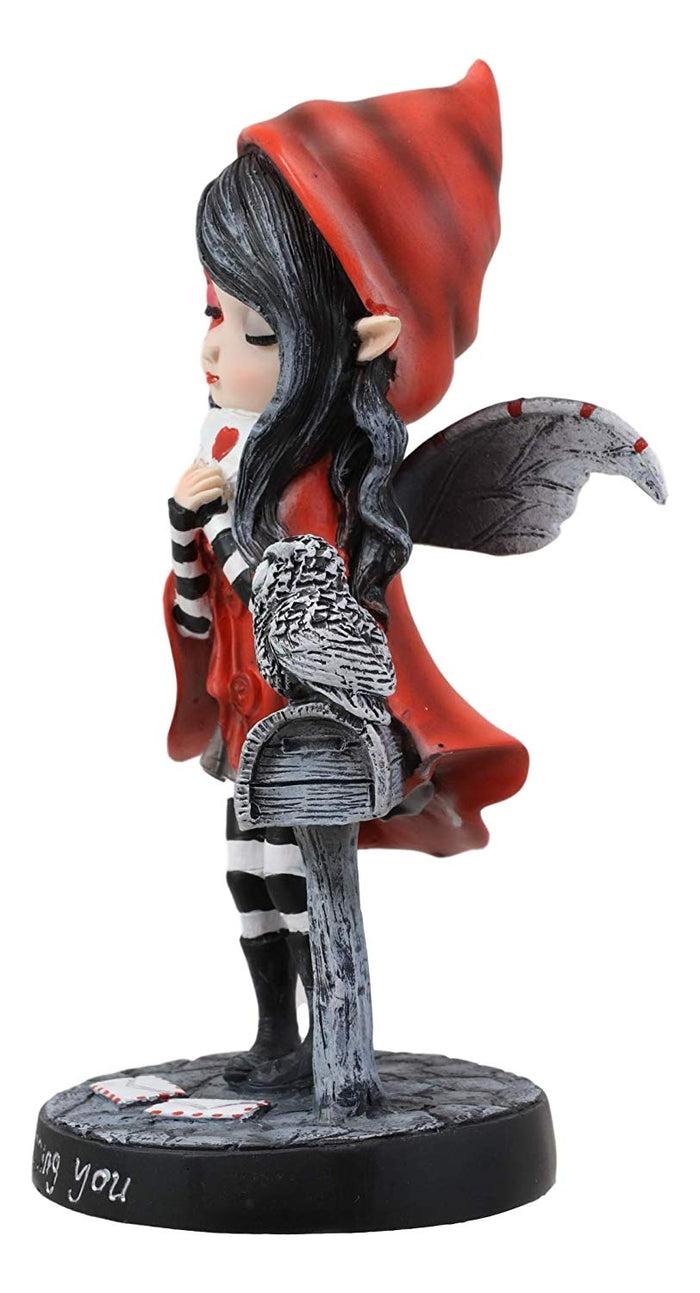 6.75" Height Dolly Fae Fairy Missing You W/ Mailbox Owl Figurine Selina Fenech