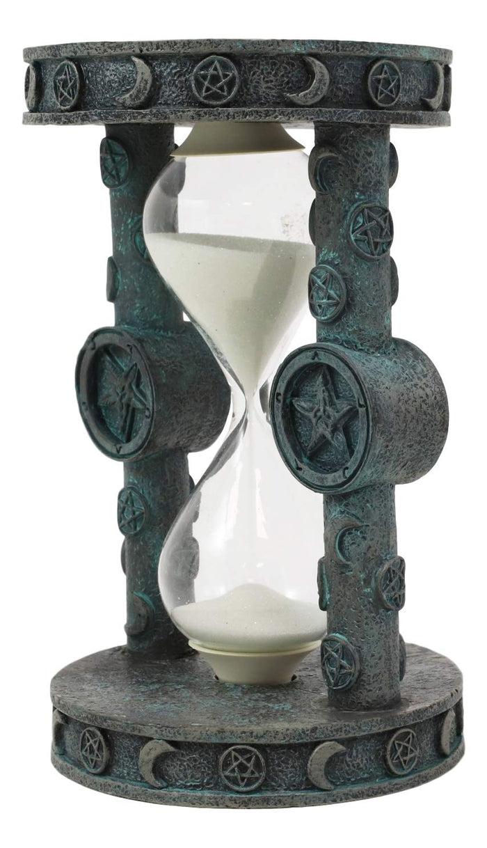 6"Tall Sabbatic Goat Idol Baphomet Skull Medallion Sand Timer Figurine Decor