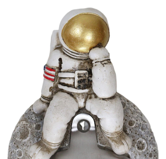 American USA Astronaut In Space Suit Landing On Moon Wall Bottle Opener