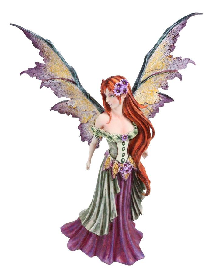 Amy Brown Large Summer Fairy Queen With Flower Adornment Statue Garden Fairies