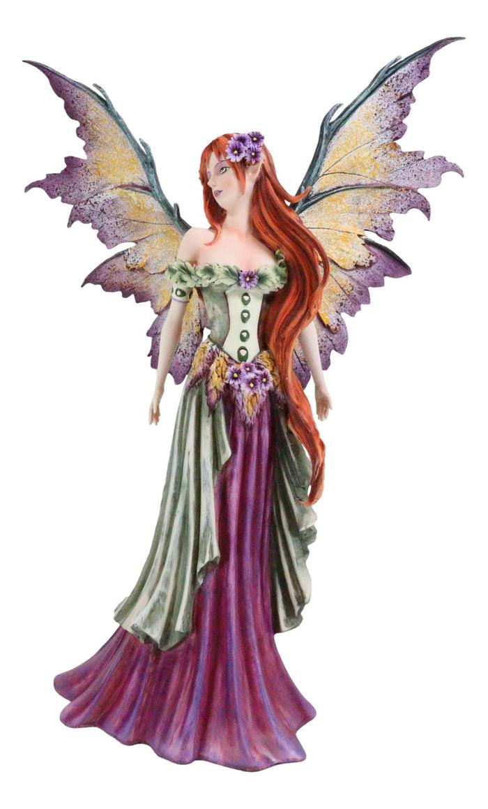 Amy Brown Large Summer Fairy Queen With Flower Adornment Statue Garden Fairies