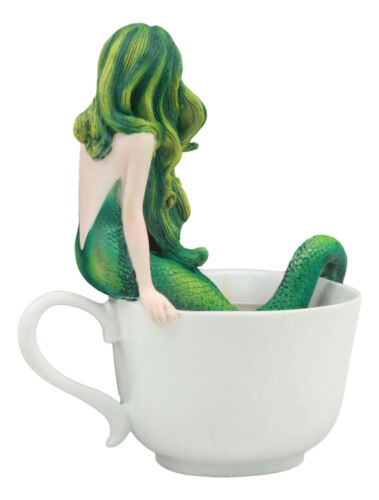 Amy Brown Tea Cup Atlantis Princess Green Emerald Mermaid Statue Mermaid Blend