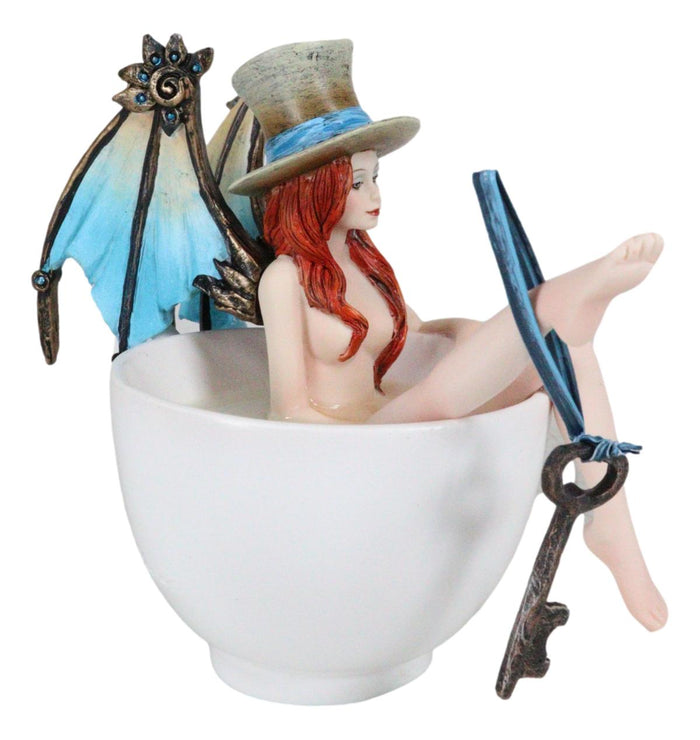 Amy Brown Teacup Steampunk Locksmith Key Bearer Fairy Tea Bath Fae Figurine