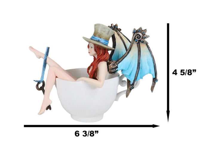 Amy Brown Teacup Steampunk Locksmith Key Bearer Fairy Tea Bath Fae Figurine