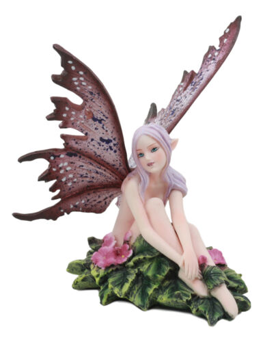 Amy Brown Whimsical "Anemone" Pink Flower Garden Fairy Figurine Fae Magic Statue