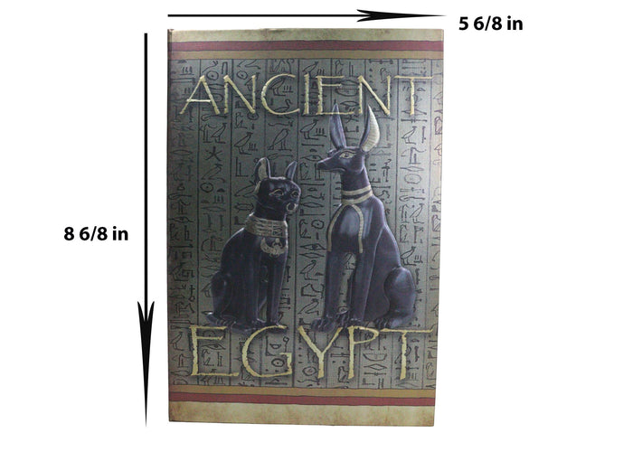 Ancient Egypt Bastet And Anubis Hieroglyphic Embossed Blank Page Journal Book