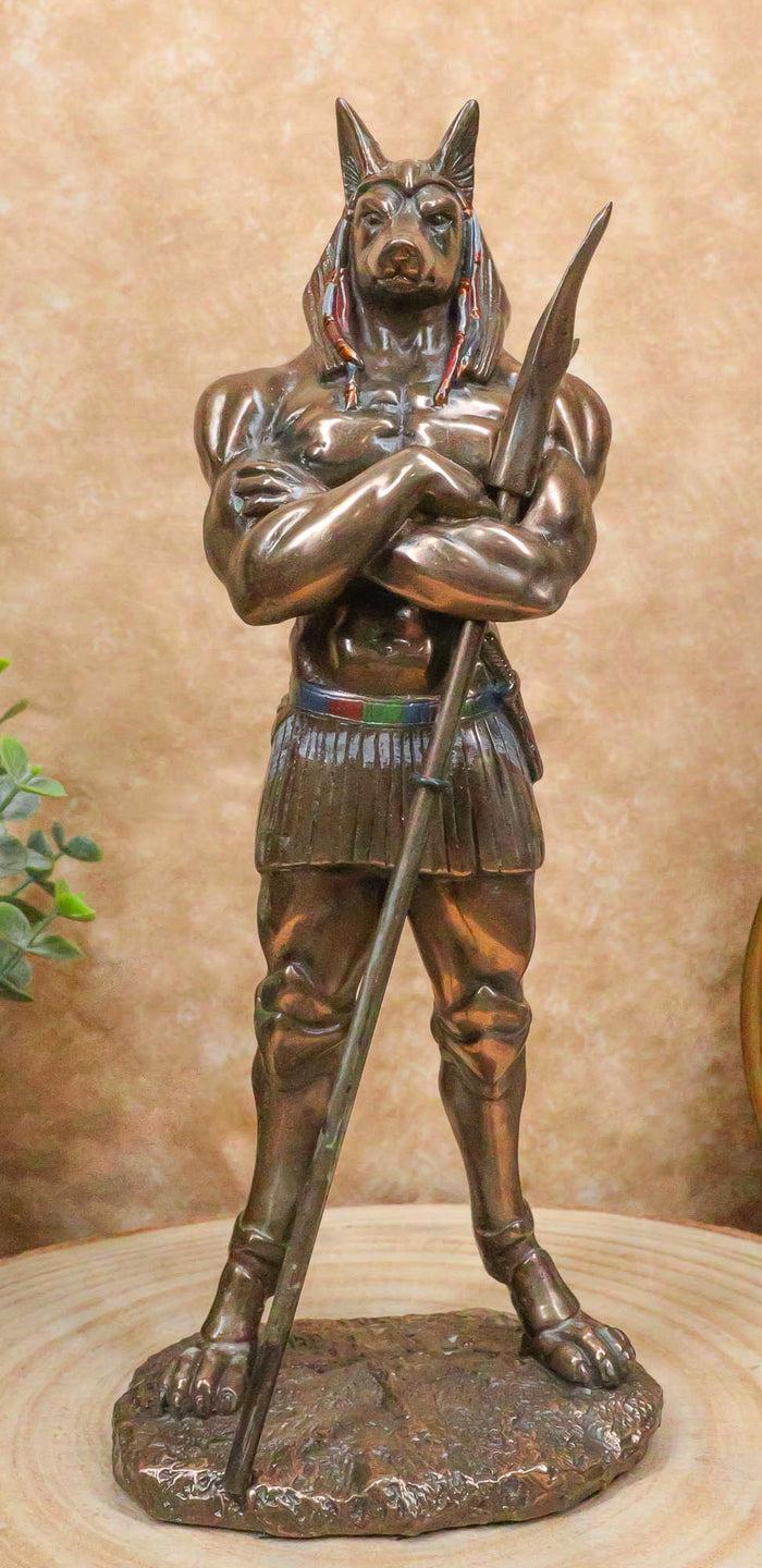 Ancient Egyptian Deity God Anubis With War Staff Statue God Of Afterlife Mummy