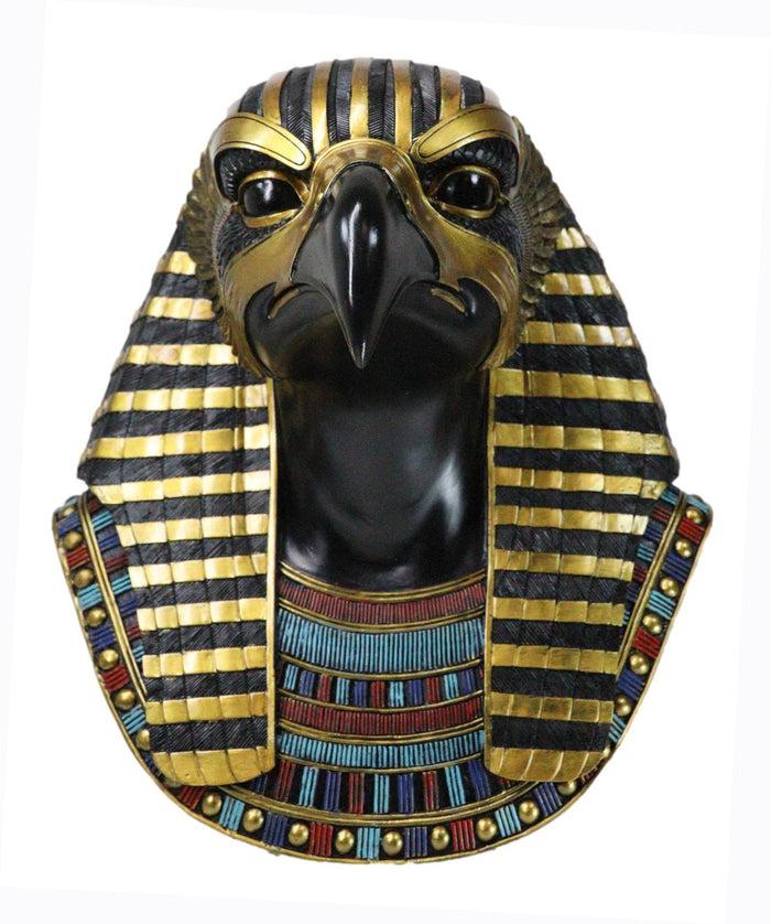 Ancient Egyptian Deity Horus God Of The Sky Bust Wall Plaque Sculpture 12.25"H
