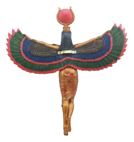 Ancient Egyptian Goddess Isis With Open Wings Wall Decor Isis Ra Deity Plaque
