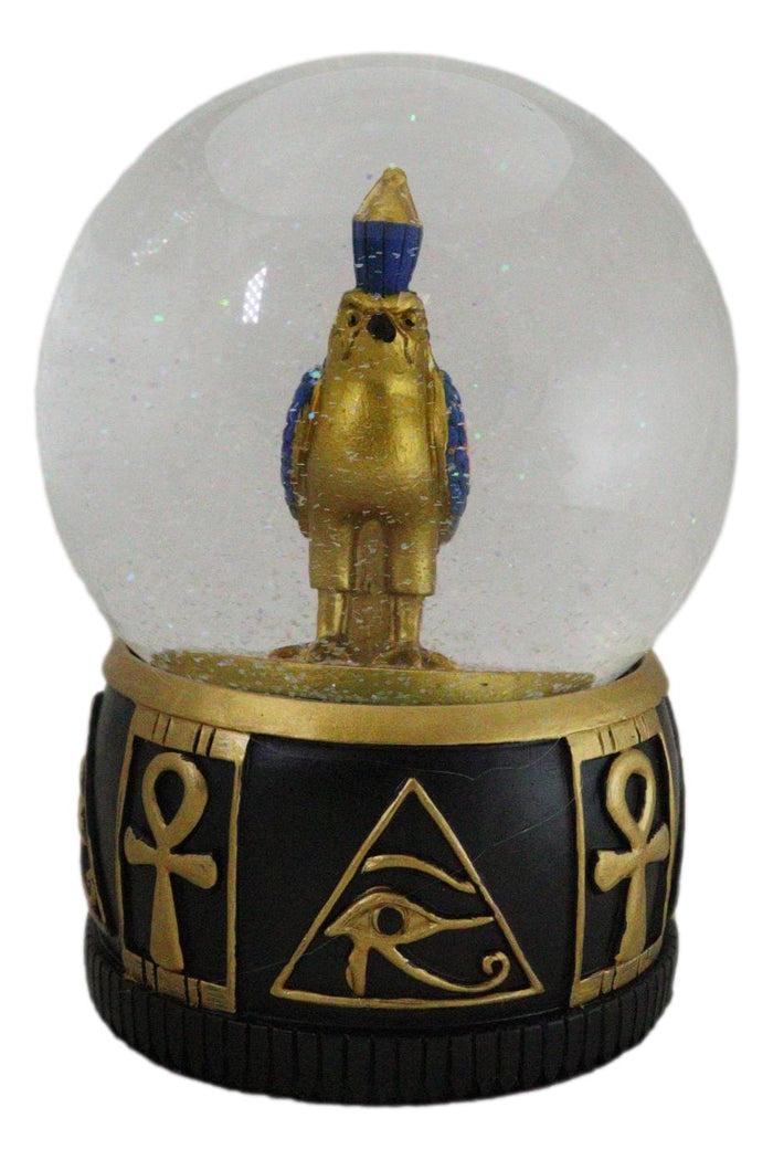 Ancient Egyptian Hieroglyphic Eye Of Horus Ankh And Falcon Bird Water Globe
