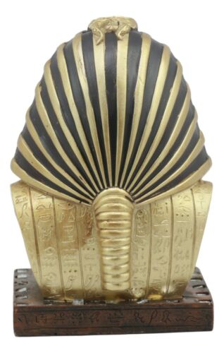 Ancient Egyptian Mask Of King Tut Bust Statue 6"H Pharaoh Tutankhamun With Nemes