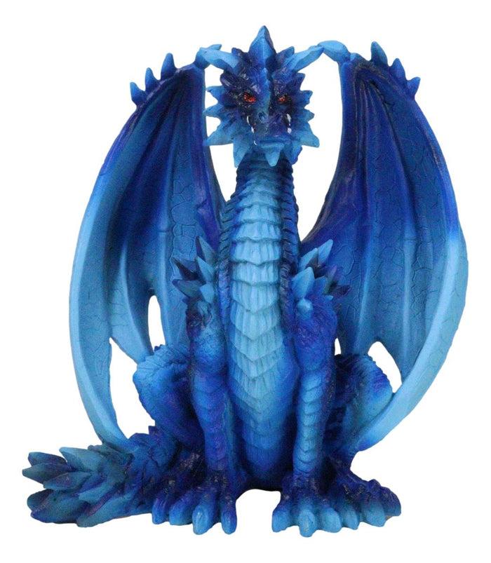 Ancient Guardian Blue Water Elemental and Ice Frozen Azure Dragon Figurine Ancient Guardian Blue Water Elemental and Ice Frozen Azure Dragon Figurine