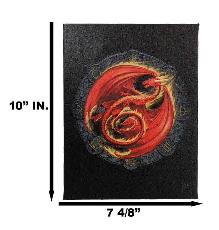 Anne Stokes Beltane Drake Sabbats Wheel Of The Year Dragon Canvas Wall Decor