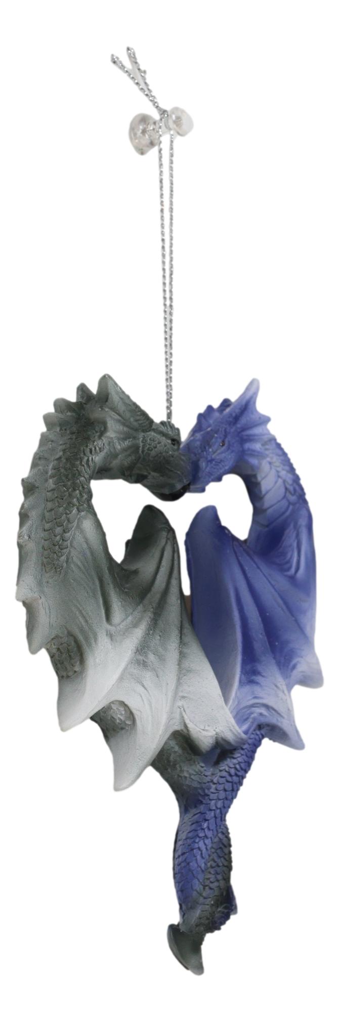 Anne Stokes Heart Shaped Night And Day Dragons Tree Hanging Ornament Figurine