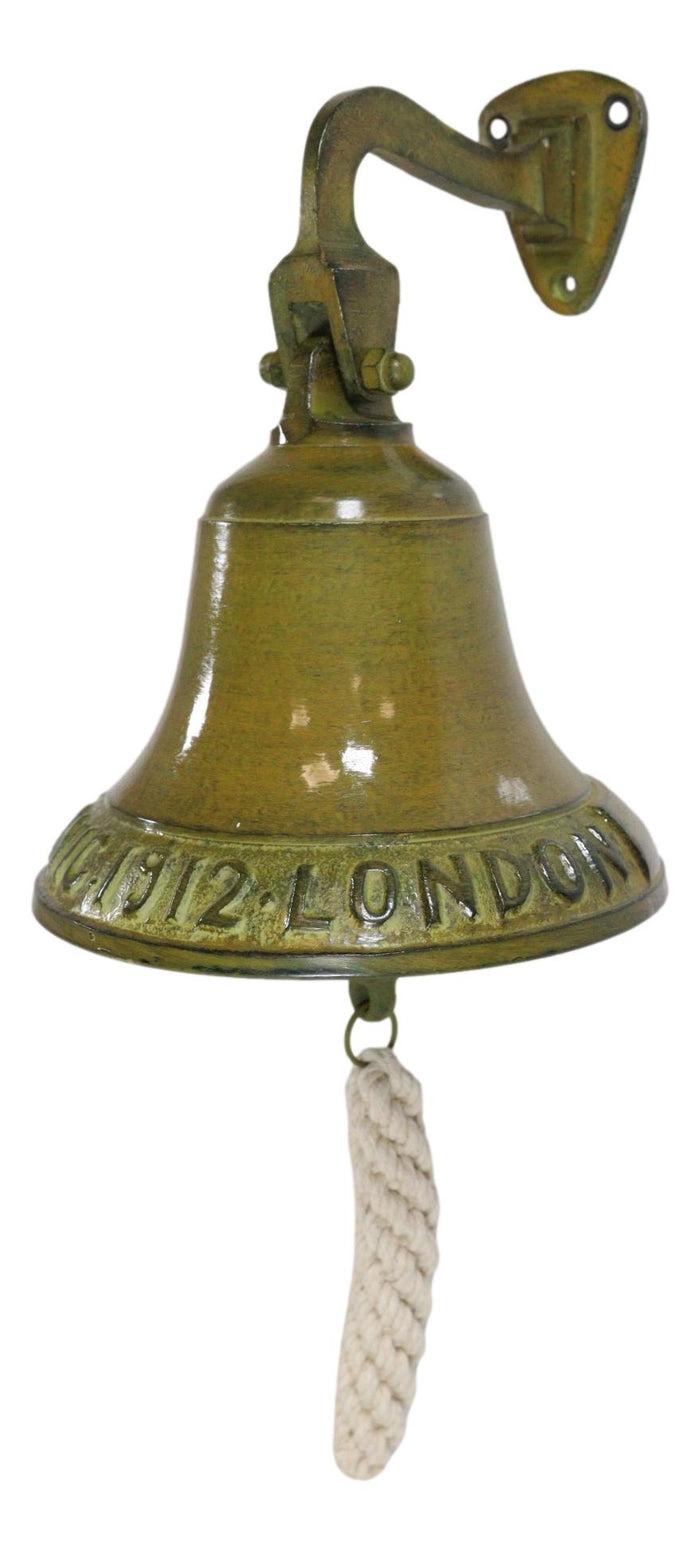 Antiqued Brass Finish Over Aluminum Verdigris Patina Titanic Wall Dinner Bell