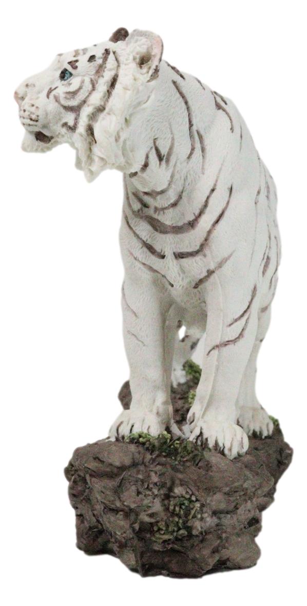 Apex Jungle Predator Prowling Fierce Siberian White Bengal Tiger Figurine