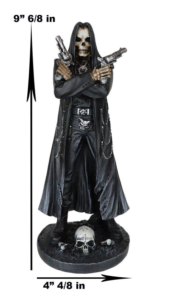 Assassin's Creed Hooded Grim Reaper Skeleton With Dual Beretta Pistols Statue