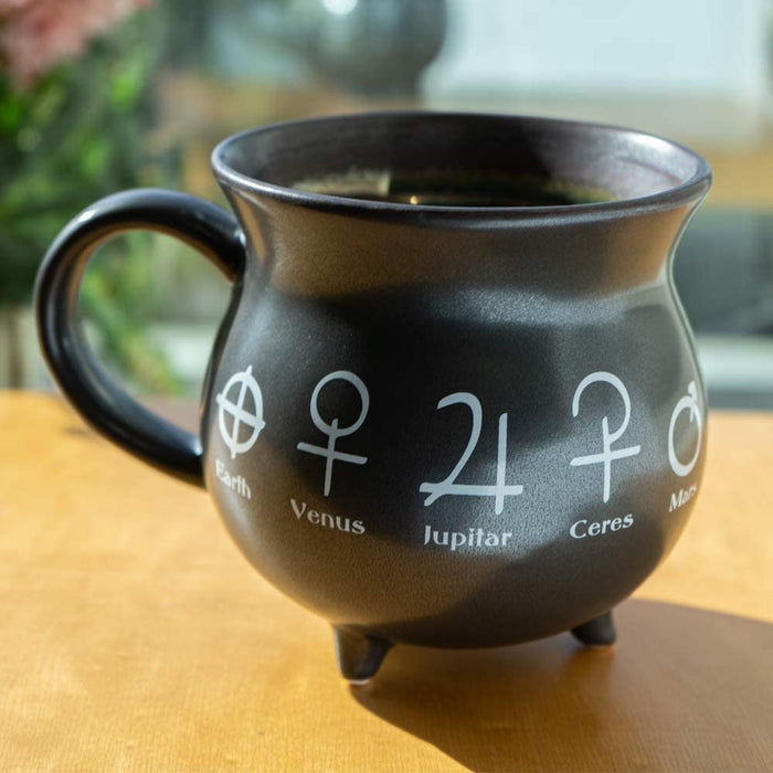 Astrological Solar Alchemy Symbols Cauldron Porcelain Soup Bowl Large Coffee Mug