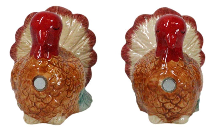 Autumn Festive Thanksgiving Dinner Turkey Hens Ceramic Salt And Pepper Shakers
