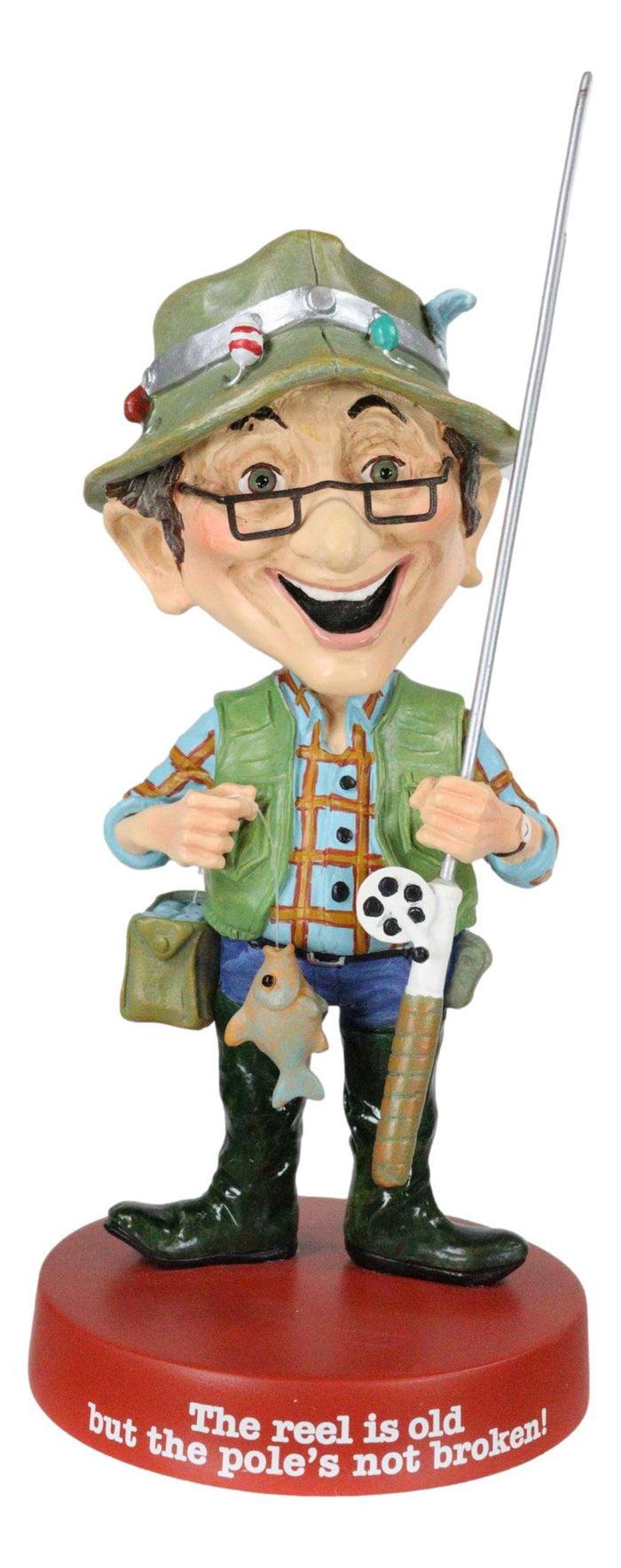 Baby Boomer The Reel Is Old But The Pole's Not Broken Grandpa Fishing Figurine