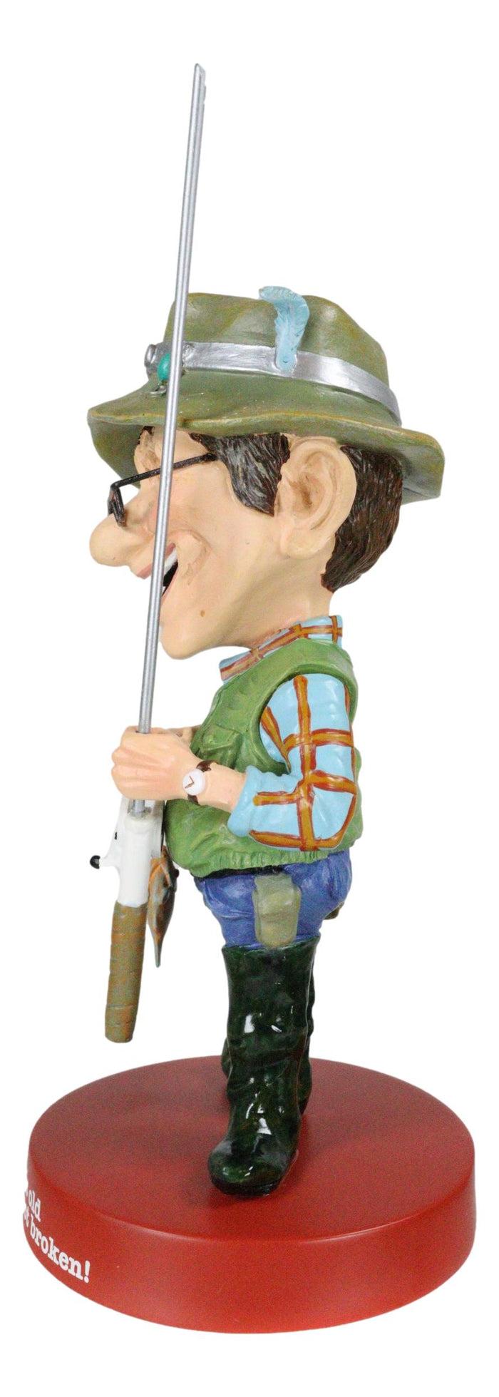 Baby Boomer The Reel Is Old But The Pole's Not Broken Grandpa Fishing Figurine