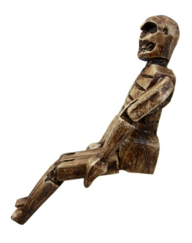 Balinese Wood Handicraft Day Of The Dead Wayang SKeleton Puppet Toy Figurine
