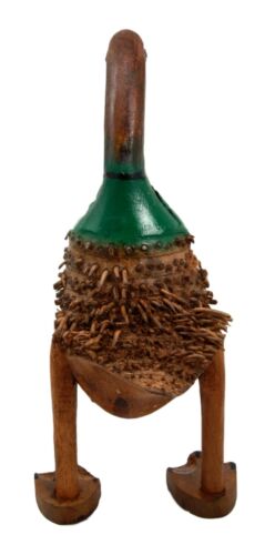 Balinese Wood Handicrafts "Bebek Akar" Duck Albesia Root Art Figurine 10"H
