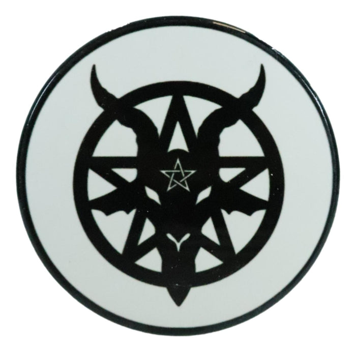 Baphomet Sigil Pentagram Ceramic Coaster Set Of 4 Tiles With Cork Backing