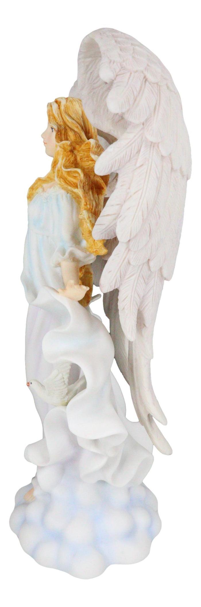 Beautiful Seraphim Angel Of Purity With Doves Figurine First Communion Gift