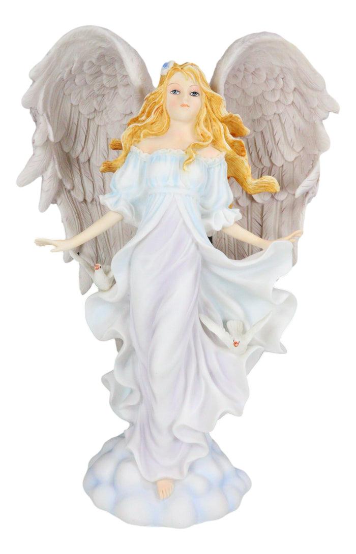Beautiful Seraphim Angel Of Purity With Doves Figurine First Communion Gift