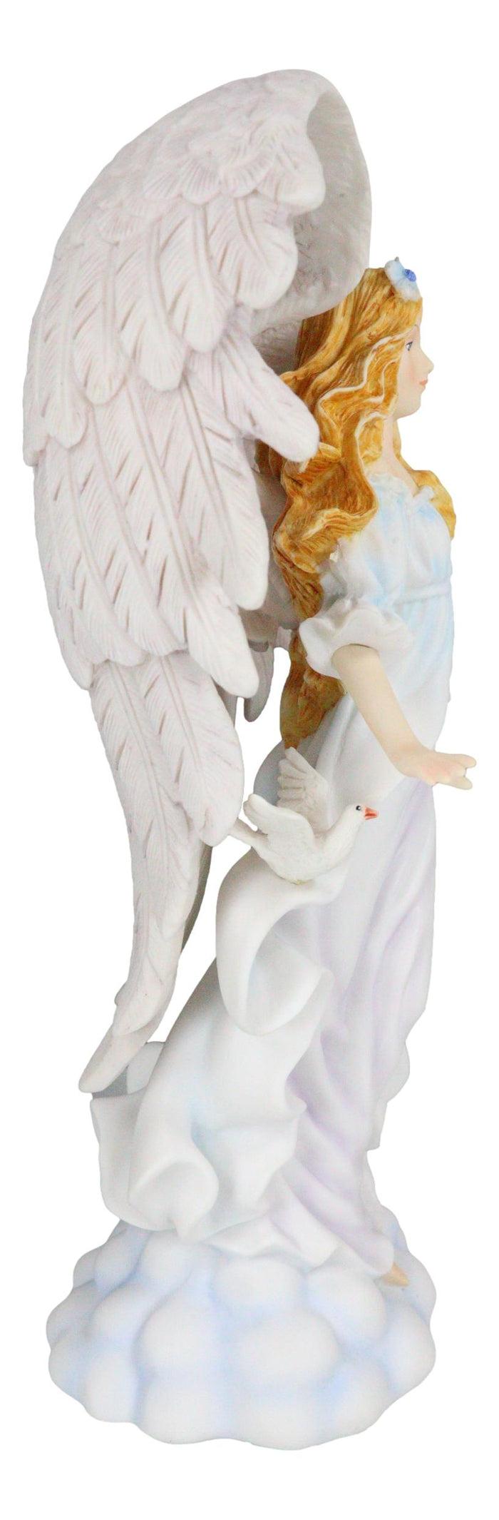 Beautiful Seraphim Angel Of Purity With Doves Figurine First Communion Gift