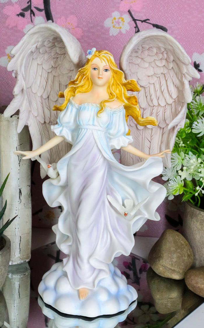 Beautiful Seraphim Angel of Purity With Doves Figurine First Communion Gift Beautiful Seraphim Angel of Purity With Doves Figurine First Communion Gift