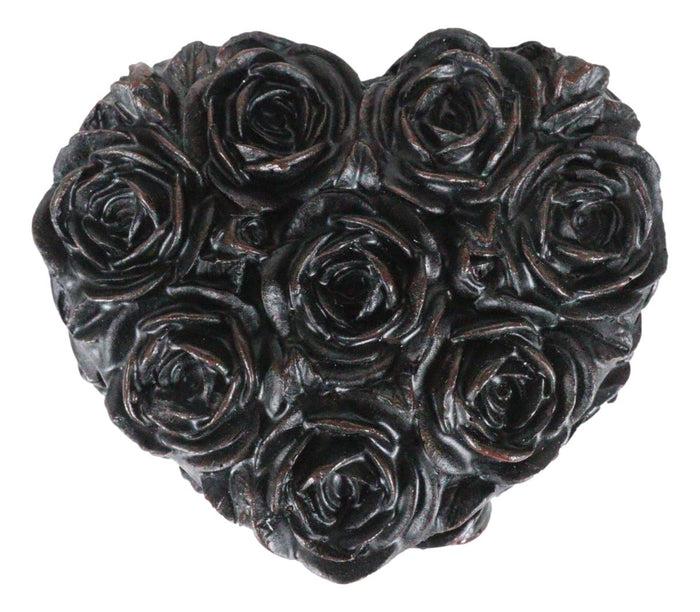 Beauty From Ashes Dark Romance Gothic Black Roses Heart Decorative Jewelry Box