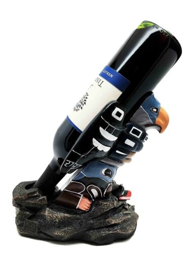 Bird Totem Spirit Ojibwe Tribal Pole Family Lineage Wine Bottle Holder Figurine