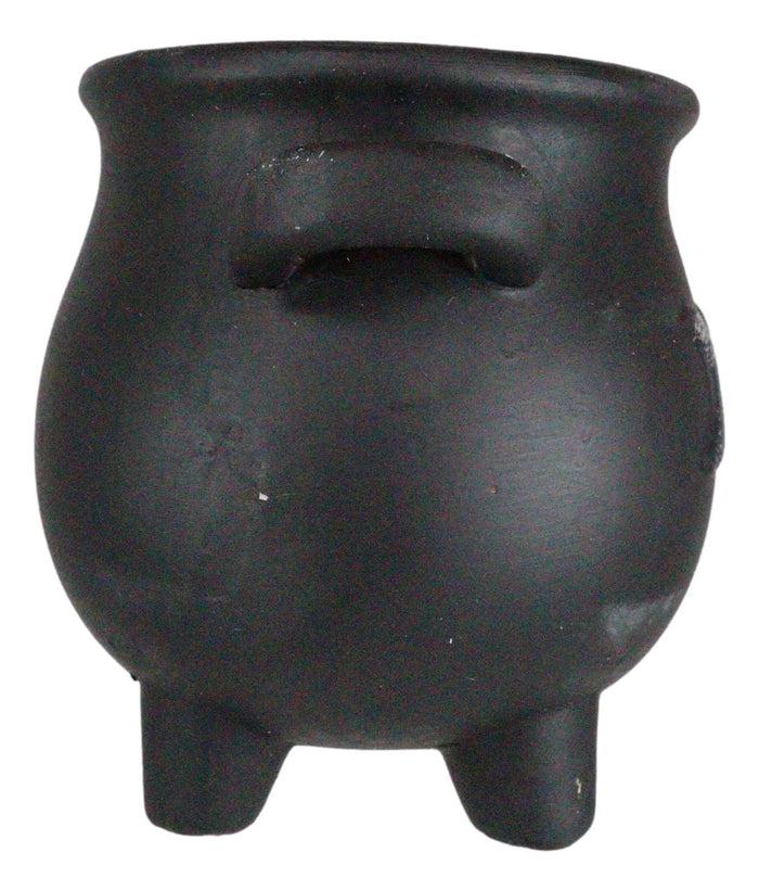 Black Triple Moon Cauldron Terracotta Succulent Plant Planter Pot Or Pen Holder