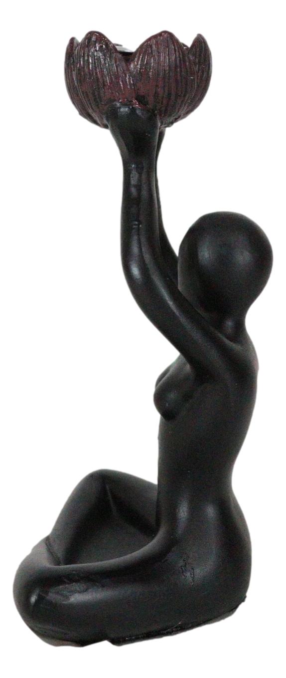 Black Yoga Meditation Avatar With 7 Chakra Zone Colors Backflow Incense Burner
