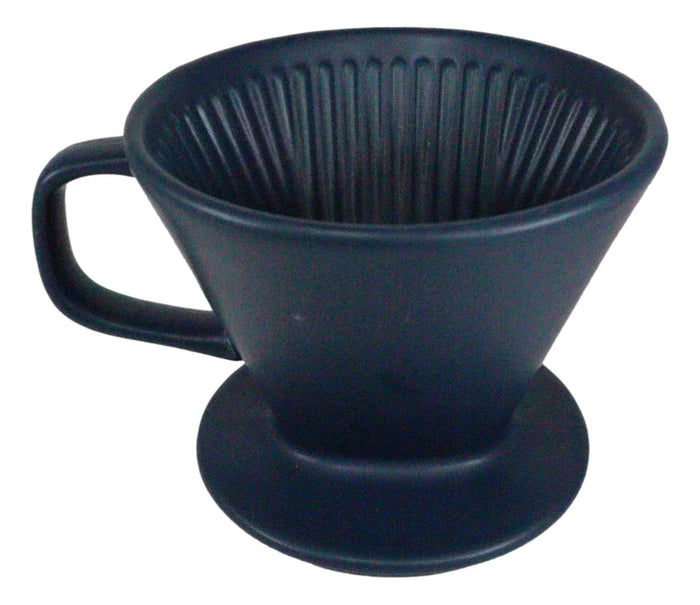 Blue Porcelain Coffee Maker Carafe Pot With Pour Over Dripper Filter Cup Set