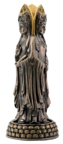 Bodhisattva Three Sided Kuan Yin Buddha Goddess Love Mercy Compassion Figurine