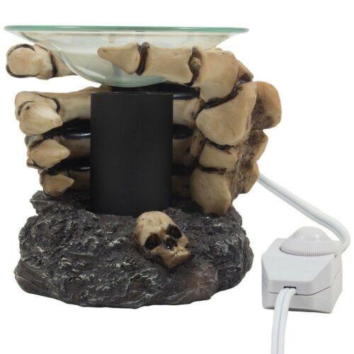 Bone Skeletal Skeleton Hand Figurine Electric Oil Burner Tart Warmer Aroma Scent