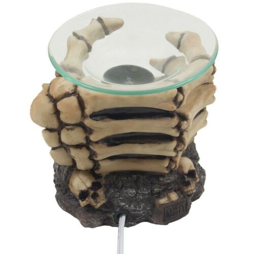 Bone Skeletal Skeleton Hand Figurine Electric Oil Burner Tart Warmer Aroma Scent