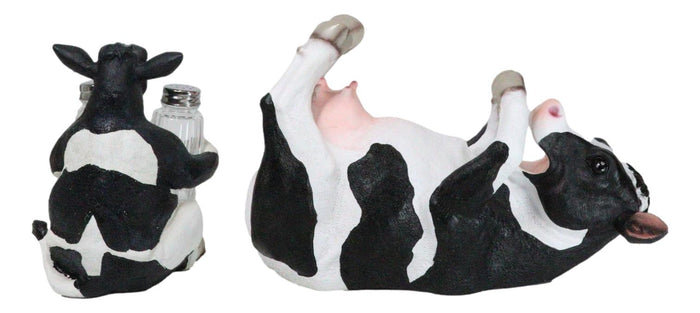 Bovine Brew And Moo Spice Wine Bottle And Salt Pepper Holder Set Decorative