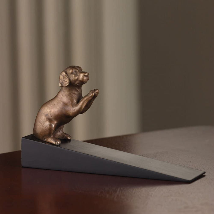 Brass Made Adorable Begging Labrador Retriever Dog Door Stop Stopper Wedge Brass Made Adorable Begging Labrador Retriever Dog Door Stop Stopper Wedge
