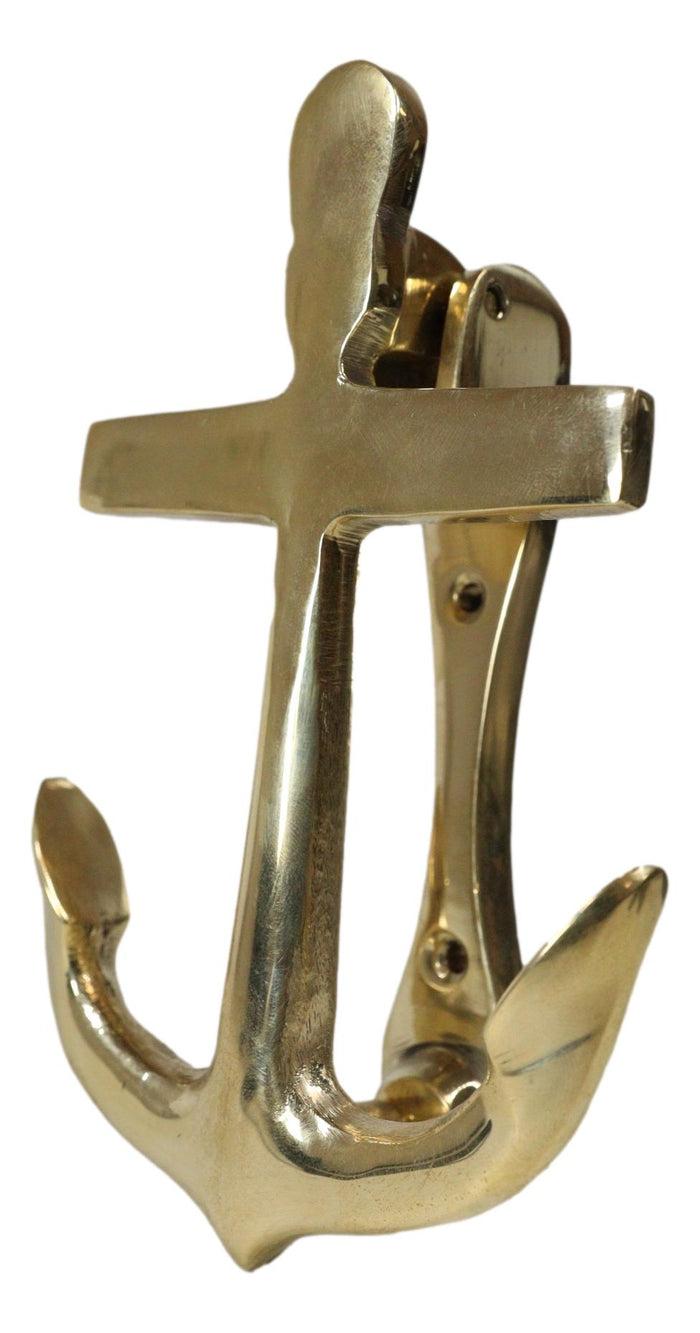 Brass Metal Vintage Marine Nautical Sailor Ship Anchor Door Knocker Sculpture