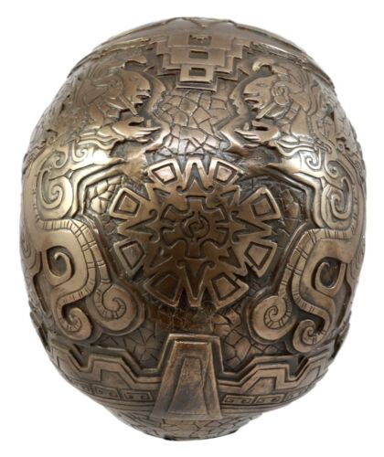 Bronze Aztec Skull Nahuatl Codices Anthropology Figurine 8"L Collectible